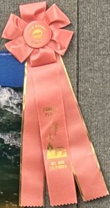 Coral ribbon award from San Diego, California.